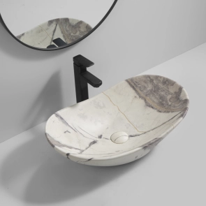 Раковина накладная MIXXUS PREMIUM WAVE-0106 MARBLE 620х360х160mm (MP6560) №7