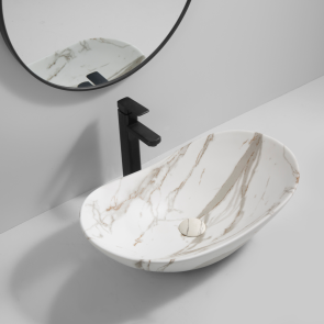 Раковина накладная MIXXUS PREMIUM WAVE-0105 MARBLE 620х360х160mm (MP6559) №2