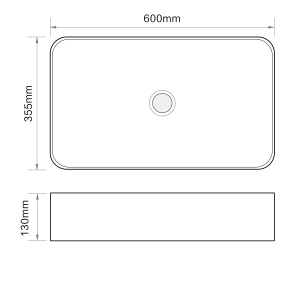 Раковина накладна Mixxus Premium QUADRO-0106 600х355х130mm (MP6523) №7