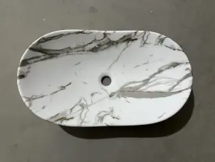 Раковина накладная MIXXUS PREMIUM WAVE-0105 MARBLE 620х360х160mm (MP6559) №8