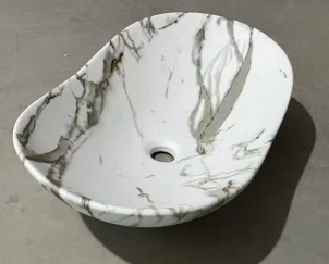 Раковина накладная MIXXUS PREMIUM WAVE-0105 MARBLE 620х360х160mm (MP6559) №9