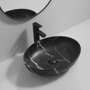 Раковина накладная Mixxus Premium ELLIPSE-0102 MARBLE 515х400х130mm (MP6552) №8