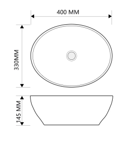 Раковина накладная MIXXUS PREMIUM ELLIPSE-0108 MARBLE 400х330х145mm (MP6526) №3