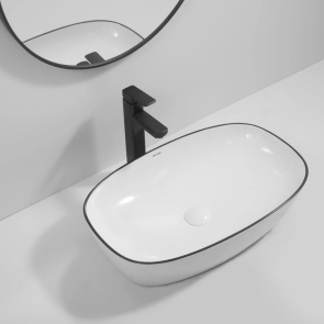 Раковина накладная Mixxus Premium DIVERSE-0111 EDGE BLACK 600х380х140mm (MP6562) №5