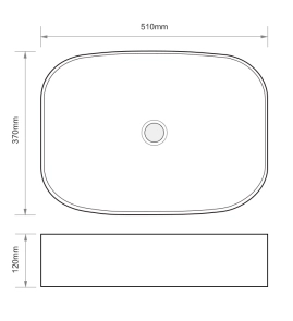 Раковина накладная Mixxus Premium BEVEL-0103 BLACK 510х370х120mm (MP6520) №3