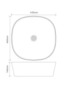 Раковина накладная Mixxus Premium DIVERSE-0106 BLACK 440х440х140mm (MP6538) №2