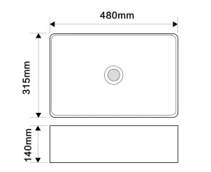 Раковина накладная Mixxus Premium QUADRO-0208 MARBLE 480х315х140mm с переливом (MP6518) №8