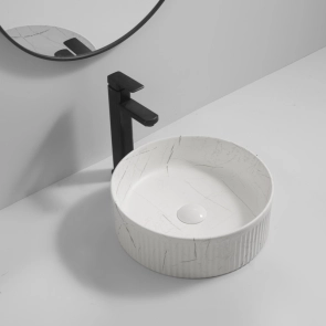 Раковина накладная Mixxus Premium WAVE-0102 MARBLE 370х370х130mm (MP6528) №7