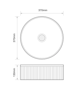 Раковина накладная Mixxus Premium WAVE-0102 MARBLE 370х370х130mm (MP6528) №8