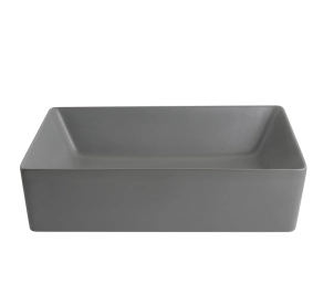 Раковина накладная Mixxus Premium QUADRO-0108 GRAY 550x390x145mm (MP6652) №5