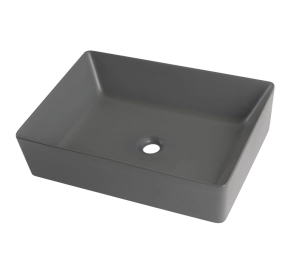 Раковина накладная Mixxus Premium QUADRO-0108 GRAY 550x390x145mm (MP6652) №7