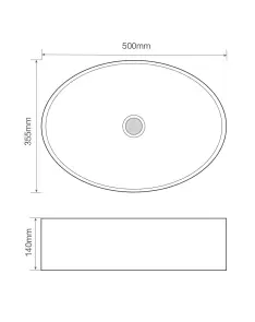 Раковина накладная Mixxus Premium BEVEL-0106 500х355х140mm (MP6546) №2