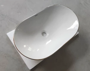 Раковина накладная MIXXUS PREMIUM WAVE-0105 EDGE GOLD 620х360х160mm (MP6557) №7