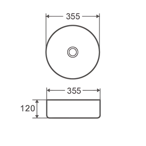 Раковина накладная Mixxus Premium TOPPER-0102 365х365х125mm (MP6680) №2