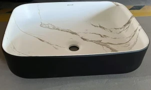 Раковина накладна MIXXUS PREMIUM DIVERSE-0110 MARBLE-BLACK 500х390х130mm (MP6517) №2