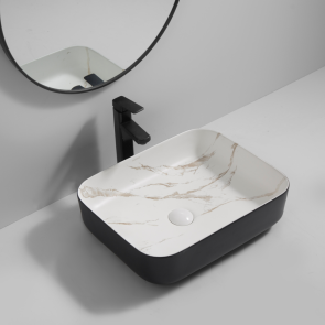 Раковина накладна MIXXUS PREMIUM DIVERSE-0110 MARBLE-BLACK 500х390х130mm (MP6517) №5