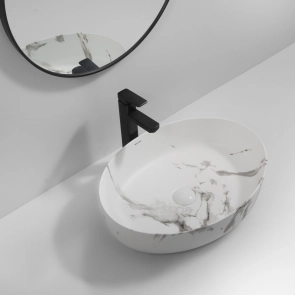 Раковина накладна MIXXUS PREMIUM ELLIPSE-0104 MARBLE 550х415х140mm (MP6554) №8