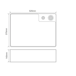 Раковина накладная Mixxus Premium STYLE-0201 520х375х140mm с донным клапаном и отверстием под смеси №6