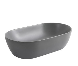 Раковина накладная Mixxus Premium ELLIPSE-0109 GRAY 500x300x140mm (MP6653) №2
