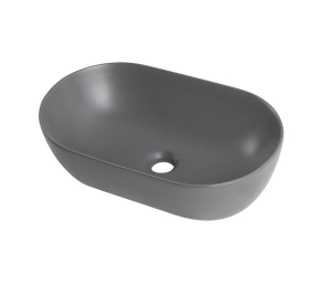 Раковина накладная Mixxus Premium ELLIPSE-0109 GRAY 500x300x140mm (MP6653) №5