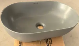 Раковина накладная Mixxus Premium ELLIPSE-0109 GRAY 500x300x140mm (MP6653) №8