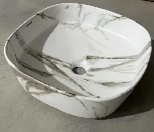 Раковина накладная Mixxus Premium DIVERSE-0104 MARBLE 370х370х135mm (MP6537) №7