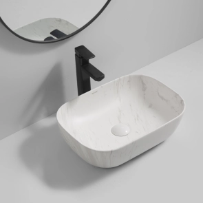 Раковина накладна Mixxus Premium DIVERSE-0112 MARBLE 455х325х135mm (MP6543) №8