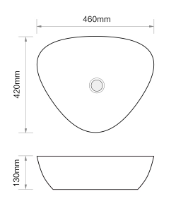 Раковина накладна Mixxus Premium WAVE-0104 MARBLE 460х420х130mm (MP6534) №3