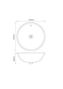 Раковина врізна на стільницю MIXXUS PREMIUM TOPPER-1601 470х470х180mm з переливом (MP6571) №6