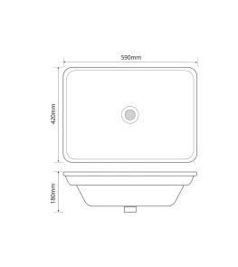 Раковина врезная на столешницу Mixxus Premium STYLE-1601 590х420х180mm с переливом (MP6570) №7