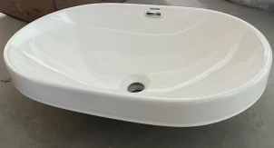 Раковина врізна на стільницю Mixxus Premium ELLIPSE-1601 600х400х190mm з переливом (MP6569) №8