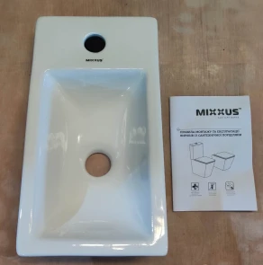 Меблева раковина Mixxus Premium QUADRO-1501 400х215х105mm з отвором під змішувач (MP6502) №6