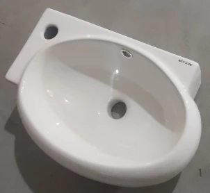Раковина підвісна Mixxus Premium DIVERSE-1201-R 400х215х140mm з отвором під змішувач та перелив №6