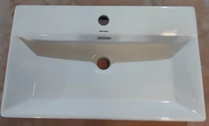 Раковина підвісна Mixxus Premium QUADRO-0206 600х360х130mm з отвором під змішувач та переливом №8