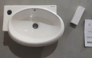 Раковина підвісна Mixxus Premium DIVERSE-1201-R 400х215х140mm з отвором під змішувач та перелив №8