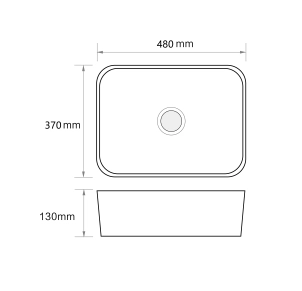 Раковина накладна Mixxus Premium QUADRO-0103 480х370х130mm (MP6514) №7