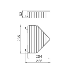 Полиця кутова решітка Haiba HB335 (HB0495) №2