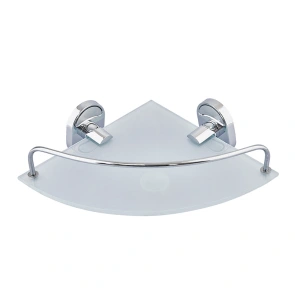 Полка угловая с ограничителем (Стекло) Zerix AFB-0107-1 (ZX5073) №3