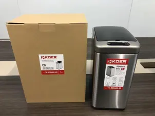 Мусорное ведро сенсорное прямоугольное Koer TC-020408-02 8 л цвет нержавейка (KR5588) №5