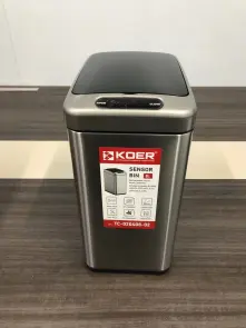 Мусорное ведро сенсорное прямоугольное Koer TC-020408-02 8 л цвет нержавейка (KR5588) №6