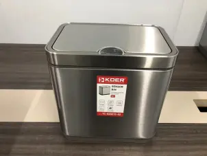 Мусорное ведро сенсорное прямоугольное Koer TC-020212-02 12 л цвет нержавейка (KR5584) №7