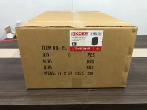 Мусорное ведро с плавным закрытием прямоугольное Koer TC-010306-07 6 л цвет графит (KR5602) №3