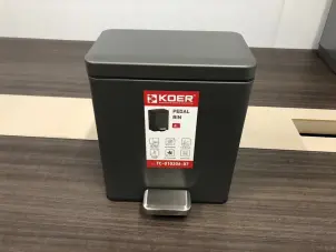 Мусорное ведро с плавным закрытием прямоугольное Koer TC-010306-07 6 л цвет графит (KR5602) №6