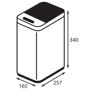 Мусорное ведро сенсорное прямоугольное Koer TC-020408-08 8 л цвет белый (KR5589) №9