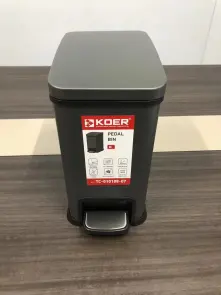 Мусорное ведро с плавным закрытием прямоугольное Koer TC-010108-07 8 л цвет графит (KR5591) №3