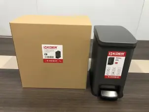 Мусорное ведро с плавным закрытием прямоугольное Koer TC-010108-07 8 л цвет графит (KR5591) №5