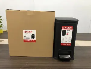 Мусорное ведро с плавным закрытием прямоугольное Koer TC-010108-05 8 л цвет черный (KR5593) №5