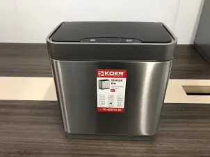 Мусорное ведро сенсорное прямоугольное Koer TC-020312-02 12 л цвет нержавейка (KR5586) №10