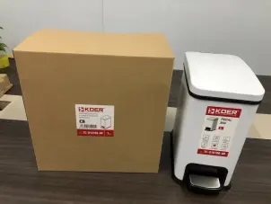 Мусорное ведро с плавным закрытием прямоугольное Koer TC-010108-08 8 л цвет белый (KR5592) №6