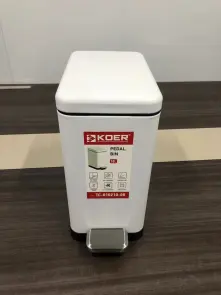 Мусорное ведро с плавным закрытием прямоугольное Koer TC-010210-08 10 л цвет белый (KR5598) №2